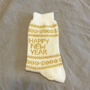 White and Gold Y2K socks NWOT